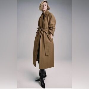 Zara Tan Belted Coat